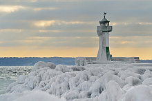 Leuchtturm Rügen im Winter